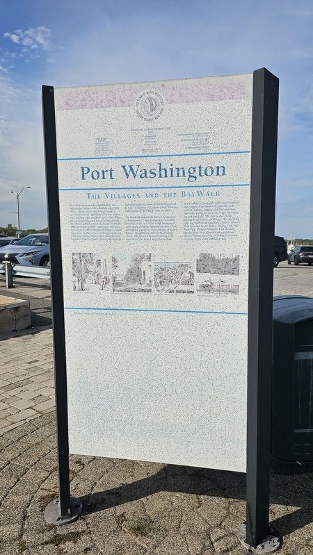Port Washington side of marker image. Click for full size.