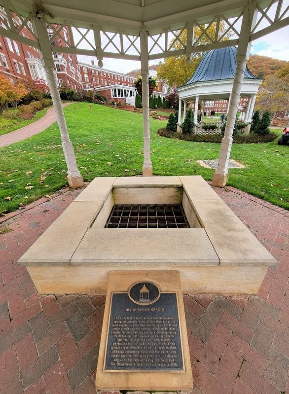 Hot Sulphur Spring Marker. Click for full size. Hot Sulphur Spring Marker image. Click for full size.