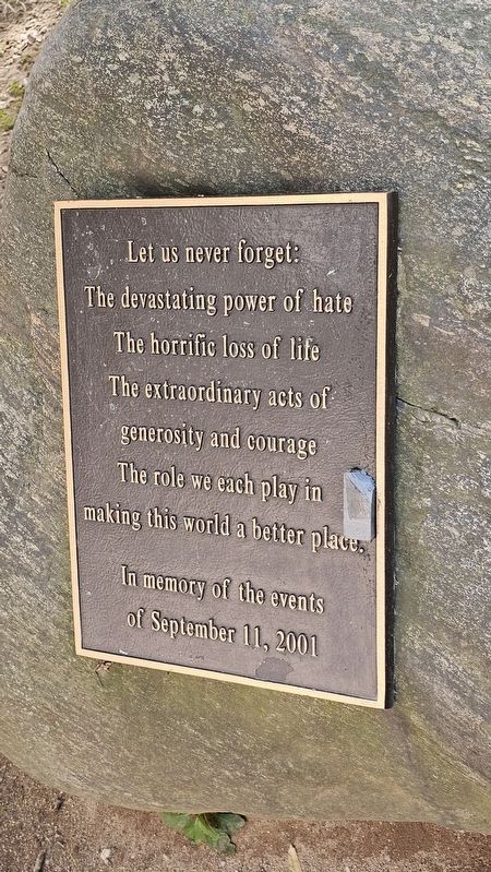 In Memory of the Events of September 11, 2001 Marker image. Click for full size.