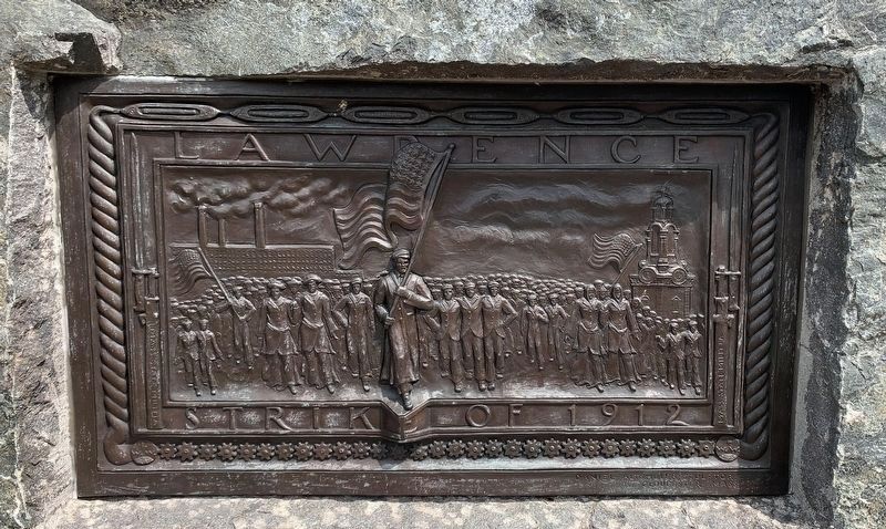 Lawrence Strike of 1912 Bronze Relief image. Click for full size.