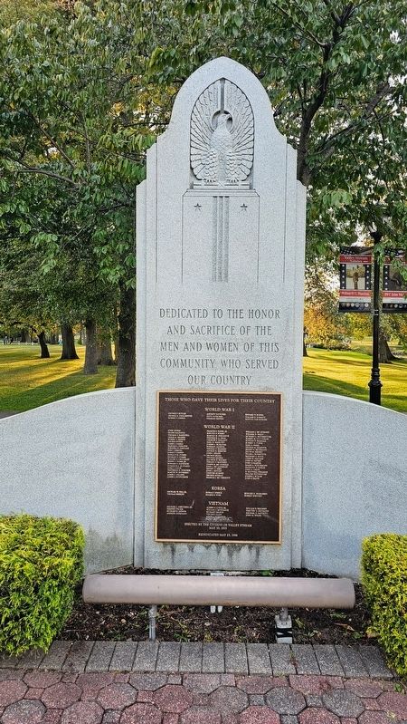 Valley Stream War Memorial Marker. Click for full size. Valley Stream War Memorial Marker image. Click for full size.