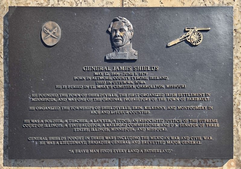 General James Shields Marker. Click for full size. General James Shields Marker image. Click for full size.