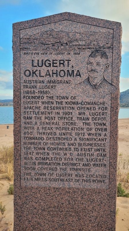 Lugert, Oklahoma Marker. Click for full size. Lugert, Oklahoma Marker image. Click for full size.