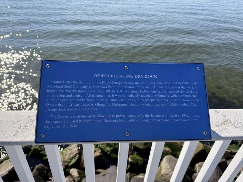 <i>Dewey</i> Floating Dry Dock Marker. Click for full size. <i>Dewey</i> Floating Dry Dock Marker image. Click for full size.