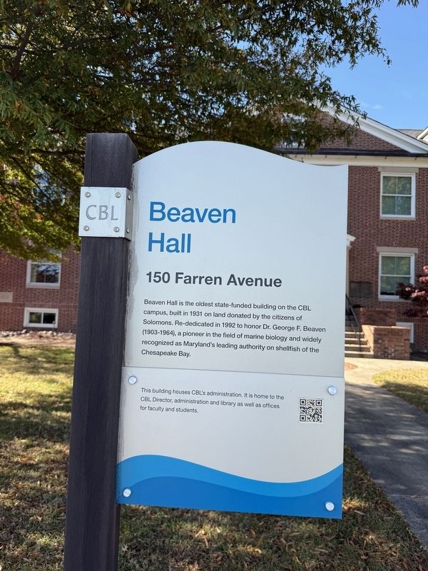 Beaven Hall Marker. Click for full size. Beaven Hall Marker image. Click for full size.