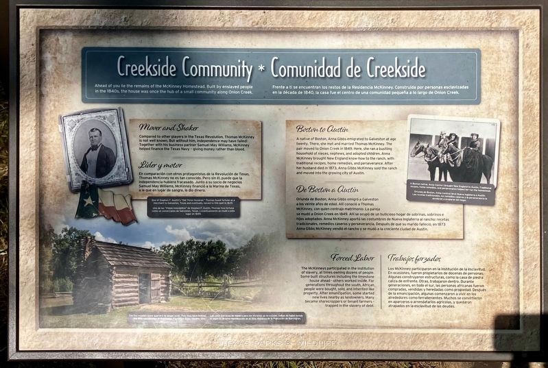 Creekside Community / Comunidad de Creekside Marker image. Click for full size.