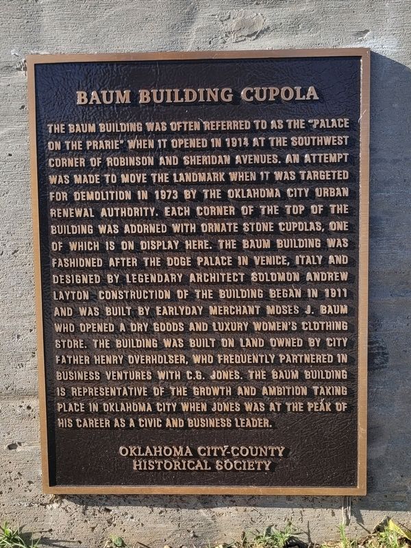 Baum Building Cupola Marker image. Click for full size.