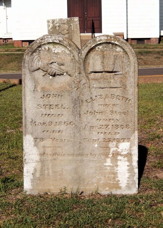 John & Elizabeth Steel Headstone image. Click for full size.