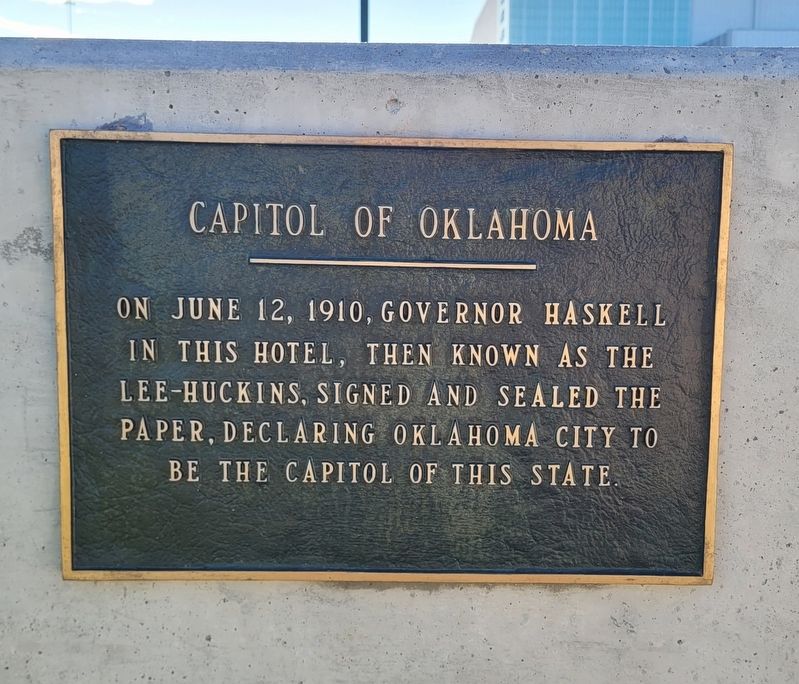 Capitol of Oklahoma Marker image. Click for full size.
