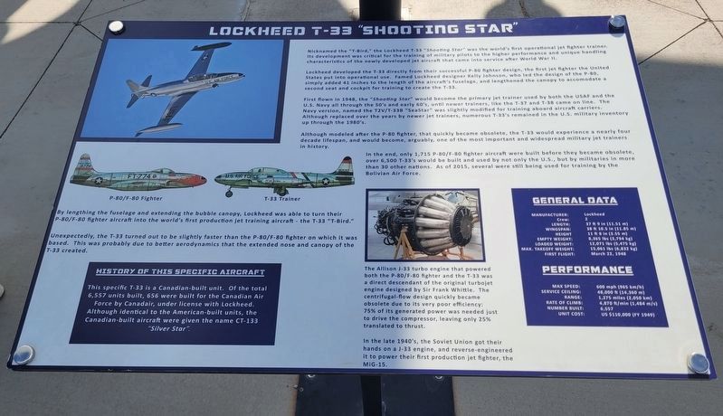 Lockheed T-33 "Shooting Star" - New Marker image. Click for full size.