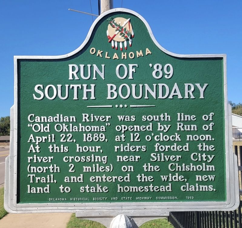 Run of '89 South Boundary Marker. Click for full size. Run of '89 South Boundary Marker image. Click for full size.
