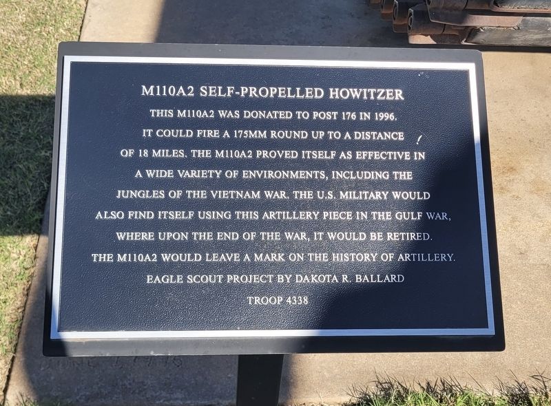 M110A2 Self-Propelled Howitzer Marker. Click for full size. M110A2 Self-Propelled Howitzer Marker image. Click for full size.