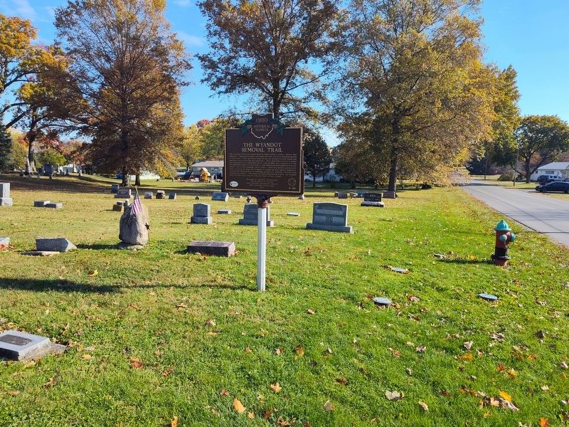 The Wyandot Removal Trail / Upper Sandusky (July 11, 1843) Marker. Click for full size. The Wyandot Removal Trail / Upper Sandusky (July 11, 1843) Marker image. Click for full size.