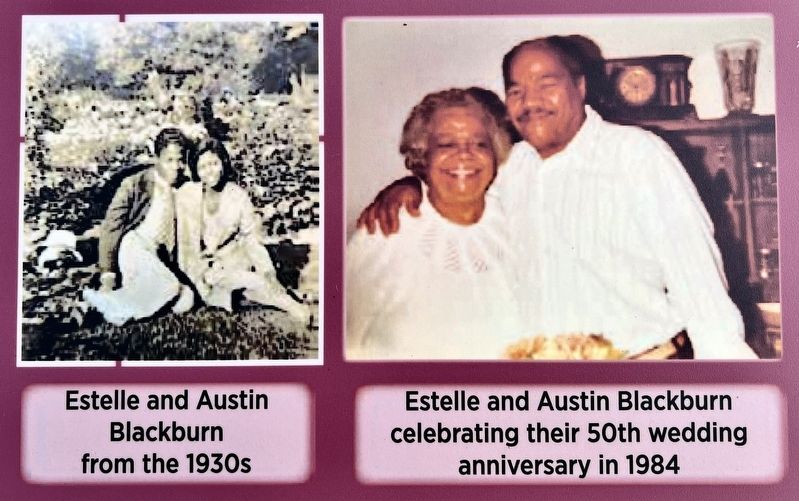 The Blackburn Family marker photo and caption detail (right). Click for full size. The Blackburn Family marker photo and caption detail (right) image. Click for full size.
