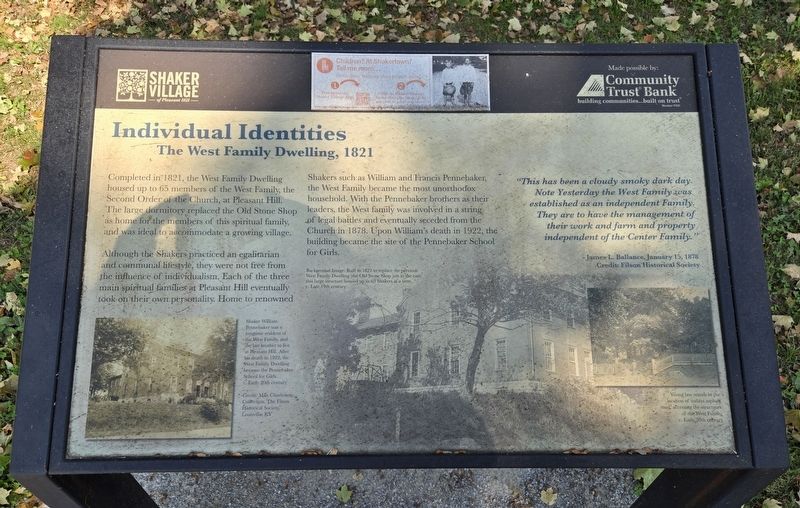 Individual Identities Marker. Click for full size. Individual Identities Marker image. Click for full size.