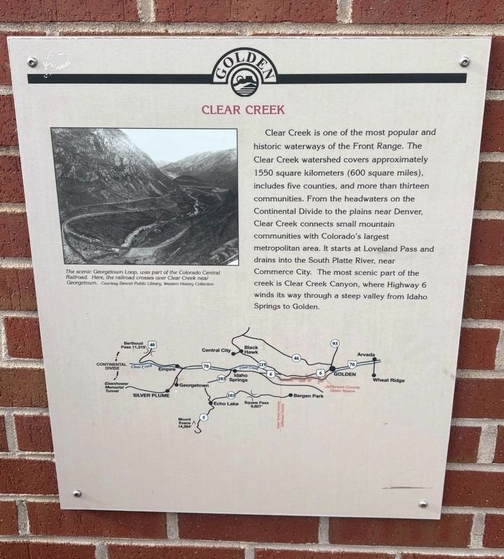 Clear Creek Marker Up Close image. Click for full size.