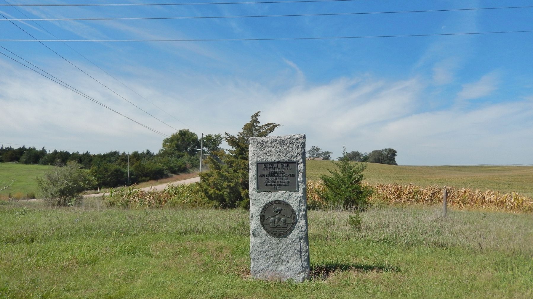 Oregon Trail & Pony Express Trail Marker image. Click for full size.