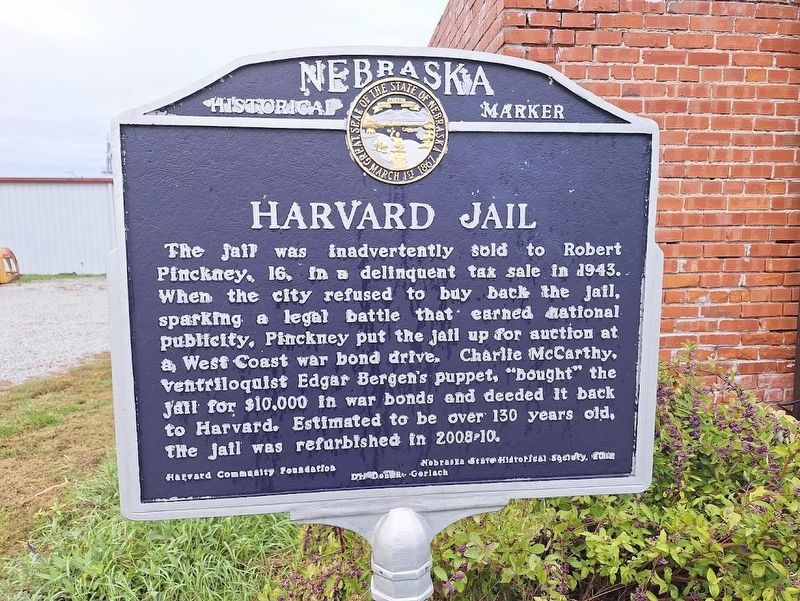 Harvard Jail Marker image. Click for full size.