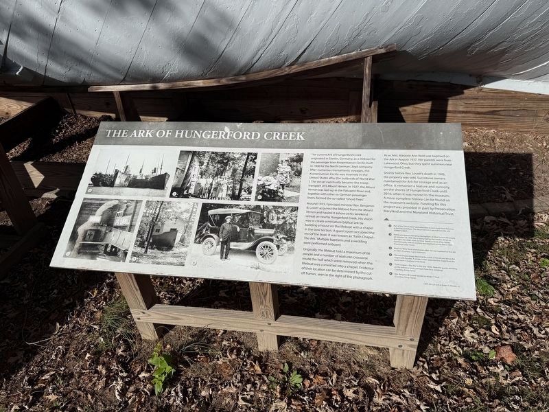 The Ark of Hungerford Creek Marker image. Click for full size.