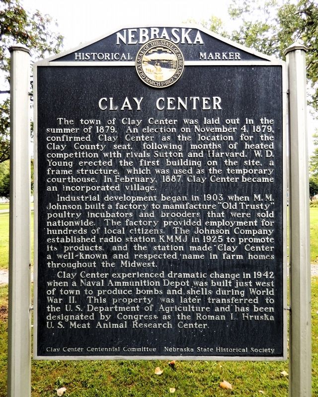 Clay Center Marker image. Click for full size.