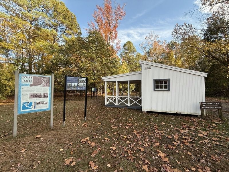 Markers on the grounds of the "Buoy Hotel" image. Click for full size.