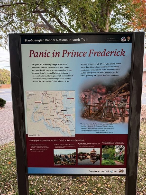 Panic in Prince Frederick Marker. Click for full size. Panic in Prince Frederick Marker image. Click for full size.