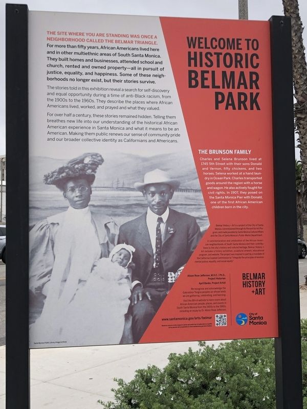 Welcome to Historic Belmar Park Marker image. Click for full size.