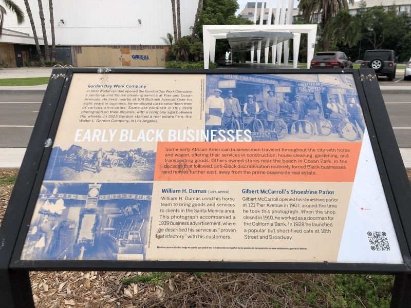 Early Black Businesses Marker image. Click for full size.