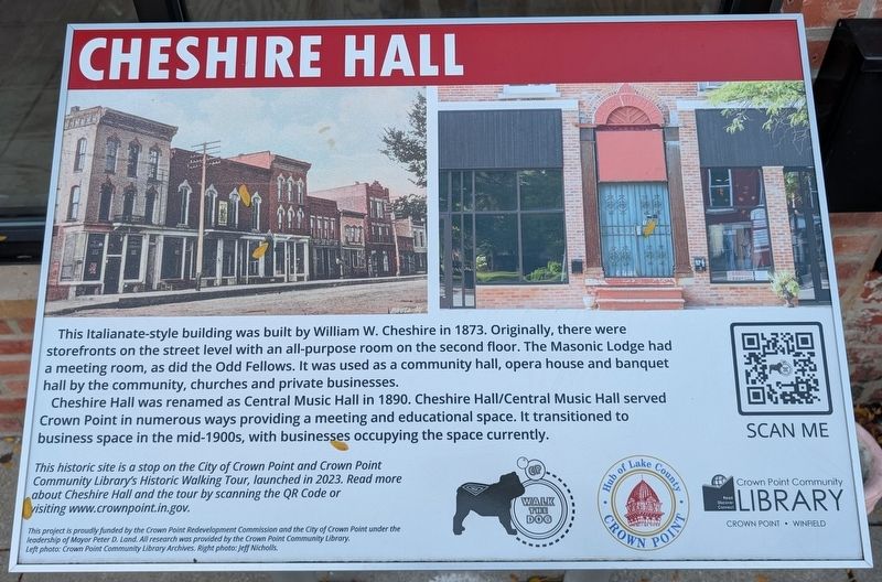 Cheshire Hall Marker. Click for full size. Cheshire Hall Marker image. Click for full size.