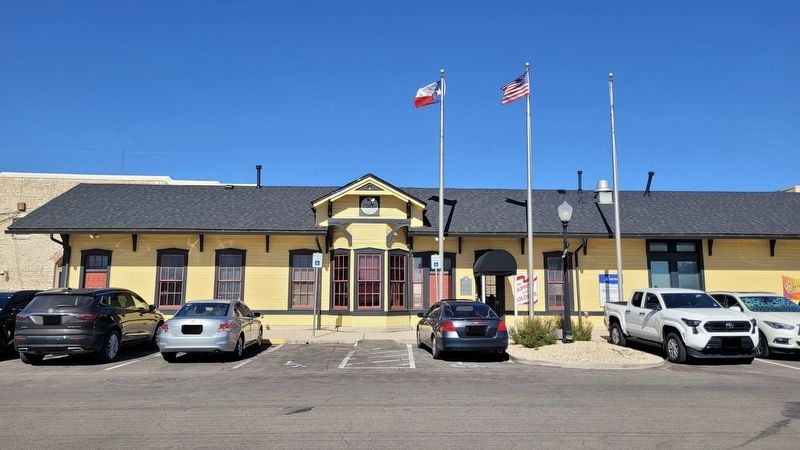 The view of the Santa Fe Depot from the parking lot. Click for full size. The view of the Santa Fe Depot from the parking lot image. Click for full size.