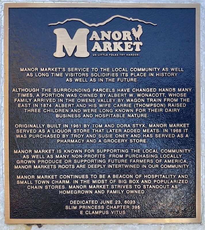 Manor Market Marker. Click for full size. Manor Market Marker image. Click for full size.