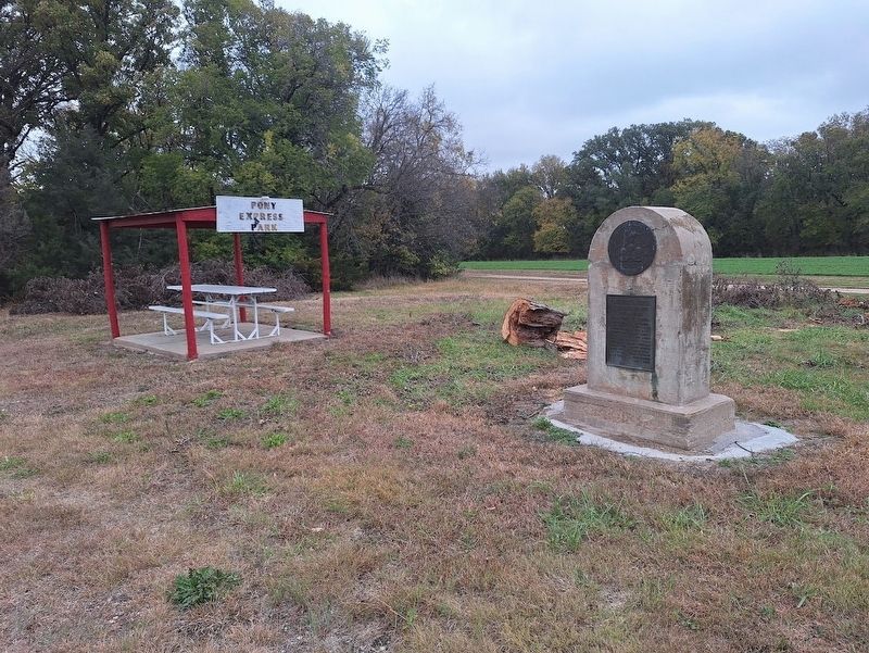 Pony Express Riders Marker. Click for full size. Pony Express Riders Marker image. Click for full size.