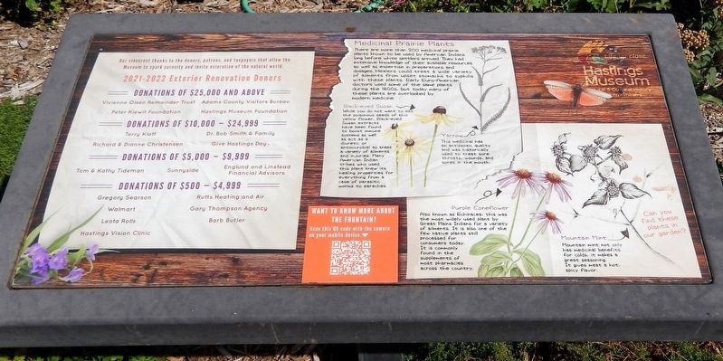 Medicinal Prairie Plants Marker. Click for full size. Medicinal Prairie Plants Marker image. Click for full size.