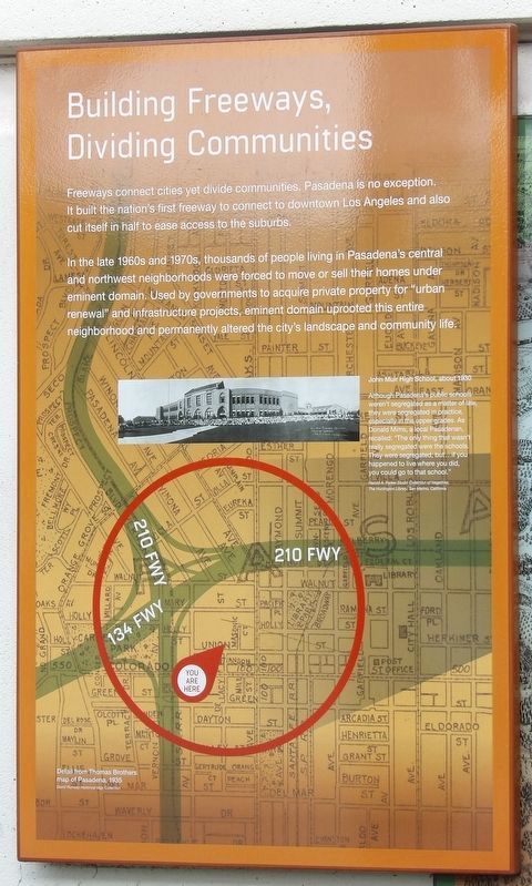 Building Freeways, Dividing Communities Marker image. Click for full size.