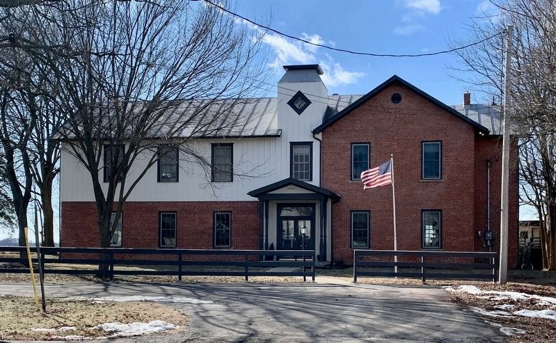 Delhi School Building / Town Hall and Radnor Grange Hall Marker. Click for full size. Delhi School Building / Town Hall and Radnor Grange Hall Marker image. Click for full size.