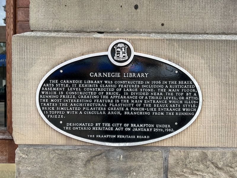 Carnegie Library Marker. Click for full size. Carnegie Library Marker image. Click for full size.