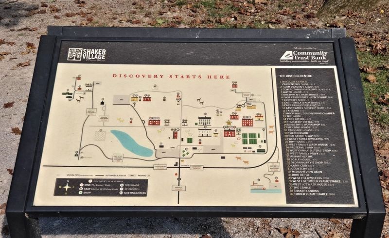 A Map of Shaker Village<br>is Located Behind This Marker. Click for full size. A Map of Shaker Village<br>is Located Behind This Marker image. Click for full size.