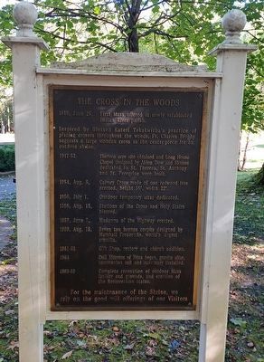 The Cross in the Woods Marker. Click for full size. The Cross in the Woods Marker image. Click for full size.