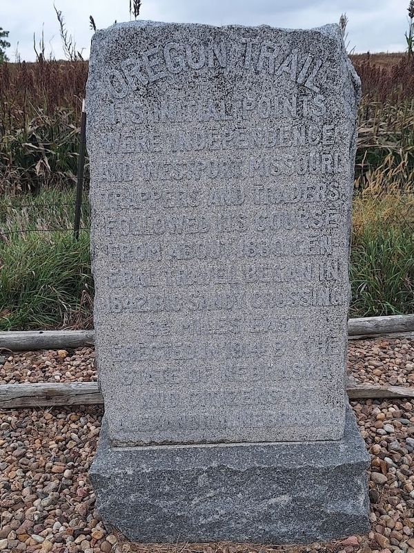 Oregon Trail Marker. Click for full size. Oregon Trail Marker image. Click for full size.