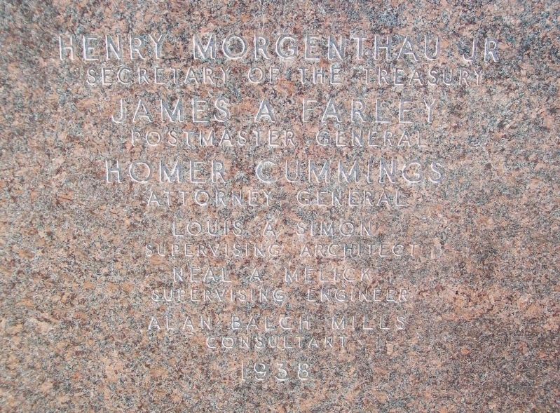 Post Office Cornerstone image. Click for full size.