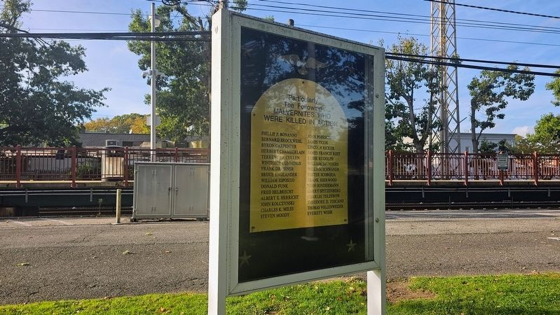 Malvernites Who Were Killed in Action Marker. Click for full size. Malvernites Who Were Killed in Action Marker image. Click for full size.