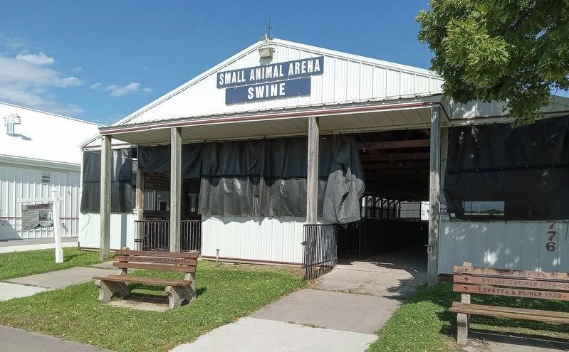 Small Animal Complex Marker (left) at the northwest corner of the Swine Barn image. Click for full size.