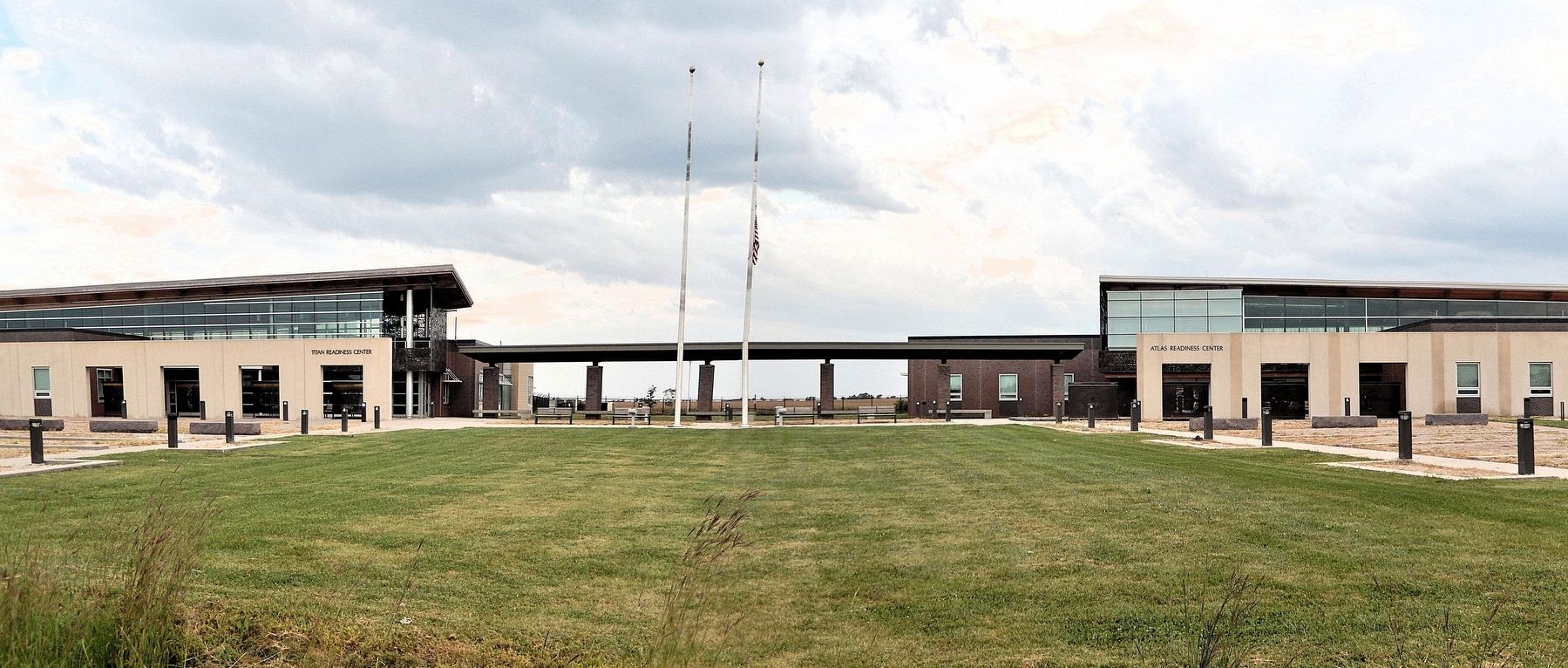 Nebraska Army National Guard Atlas (right) and Titan (left) Readiness Centers. Click for full size. Nebraska Army National Guard Atlas (right) and Titan (left) Readiness Centers image. Click for full size.