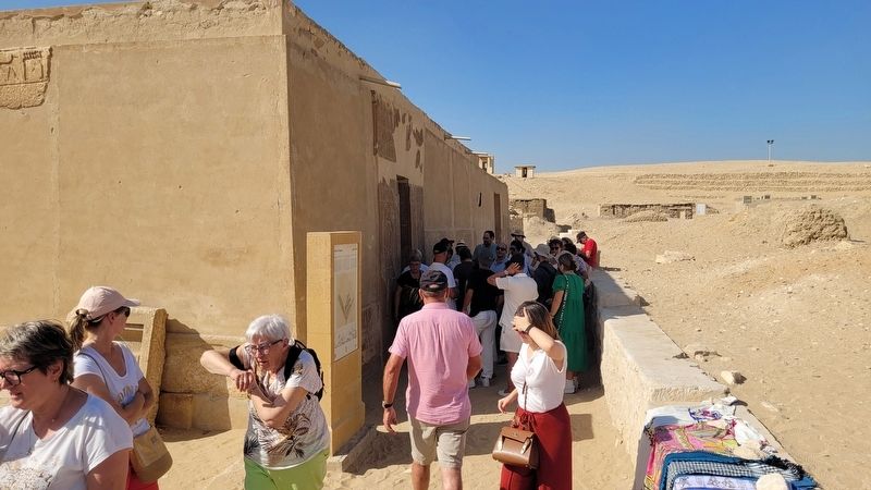 The entrance to the Tomb of Kagemni and Marker. Click for full size. The entrance to the Tomb of Kagemni and Marker image. Click for full size.
