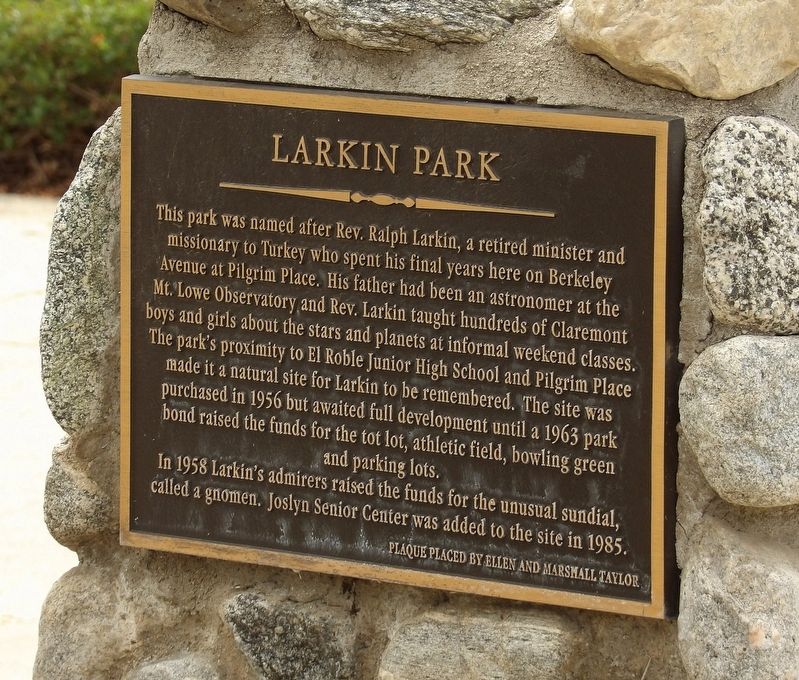 Larkin Park Marker image. Click for full size.