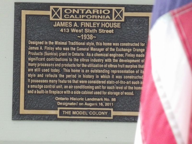 James A. Finley House Marker image. Click for full size.