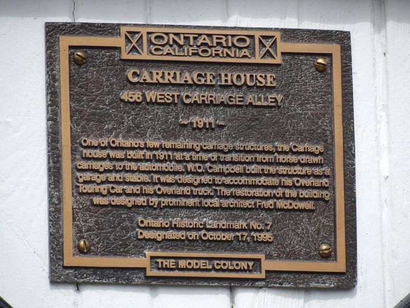 Carriage House Marker image. Click for full size.