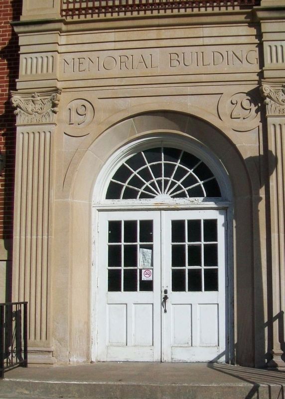 Memorial Building Entrance. Click for full size. Memorial Building Entrance image. Click for full size.