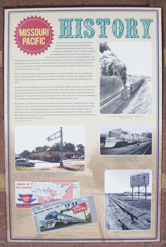 Missouri Pacific History Marker image. Click for full size.