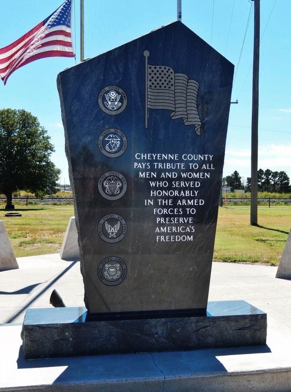 Cheyenne County Veterans Memorial<br>(<i>north side</i>) image. Click for full size.